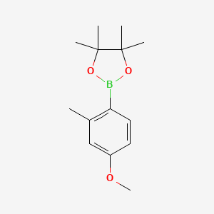 molecular formula C14H21BO3 B2996444 2-(4-Methoxy-2-methylphenyl)-4,4,5,5-tetramethyl-1,3,2-dioxaborolane CAS No. 214360-68-6