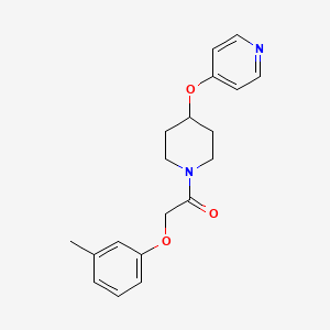 molecular formula C19H22N2O3 B2996446 1-(4-(Pyridin-4-yloxy)piperidin-1-yl)-2-(m-tolyloxy)ethanone CAS No. 2034429-42-8