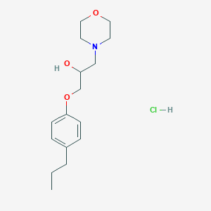 molecular formula C16H26ClNO3 B2996447 1-Morpholino-3-(4-propylphenoxy)propan-2-ol hydrochloride CAS No. 464877-40-5