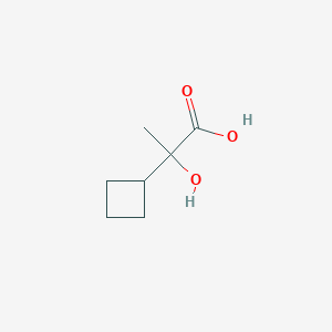 molecular formula C7H12O3 B2996449 2-Cyclobutyl-2-hydroxypropanoic acid CAS No. 1494920-11-4