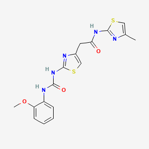 2-(2-(3-(2-methoxyphenyl)ureido)thiazol-4-yl)-N-(4-methylthiazol-2-yl)acetamide