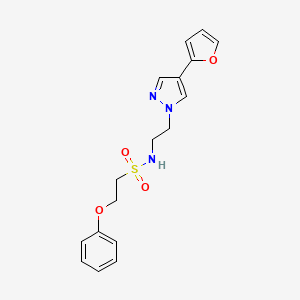 N-(2-(4-(furan-2-yl)-1H-pyrazol-1-yl)ethyl)-2-phenoxyethanesulfonamide