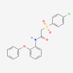 2-(4-chlorophenyl)sulfonyl-N-(2-phenoxyphenyl)acetamide