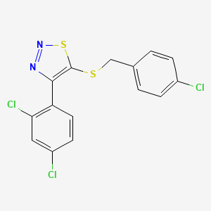 4-Chlorobenzyl 4-(2,4-dichlorophenyl)-1,2,3-thiadiazol-5-yl sulfide