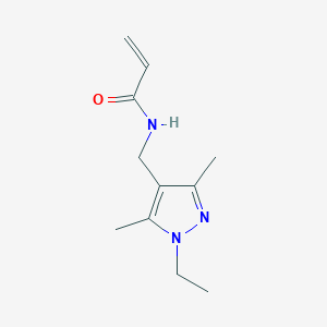 molecular formula C11H17N3O B2996467 N-[(1-Ethyl-3,5-dimethylpyrazol-4-yl)methyl]prop-2-enamide CAS No. 2286471-79-0