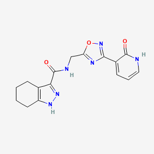 N-((3-(2-oxo-1,2-dihydropyridin-3-yl)-1,2,4-oxadiazol-5-yl)methyl)-4,5,6,7-tetrahydro-1H-indazole-3-carboxamide