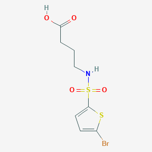 molecular formula C8H10BrNO4S2 B299647 4-{[(5-Bromo-2-thienyl)sulfonyl]amino}butanoic acid 