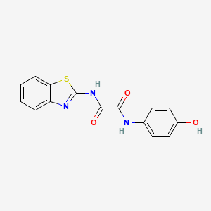 molecular formula C15H11N3O3S B2996480 N1-(benzo[d]thiazol-2-yl)-N2-(4-hydroxyphenyl)oxalamide CAS No. 920161-50-8