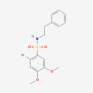 molecular formula C16H18BrNO4S B299649 2-bromo-4,5-dimethoxy-N-(2-phenylethyl)benzenesulfonamide 