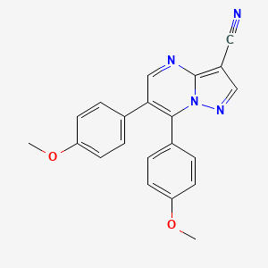 6,7-Bis(4-methoxyphenyl)pyrazolo[1,5-a]pyrimidine-3-carbonitrile