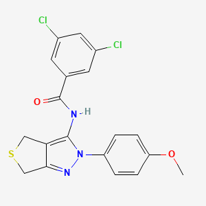 3,5-dichloro-N-(2-(4-methoxyphenyl)-4,6-dihydro-2H-thieno[3,4-c]pyrazol-3-yl)benzamide