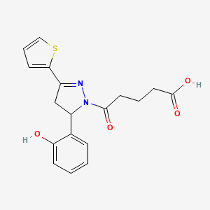 5-[3-(2-Hydroxyphenyl)-5-thiophen-2-yl-3,4-dihydropyrazol-2-yl]-5-oxopentanoic acid
