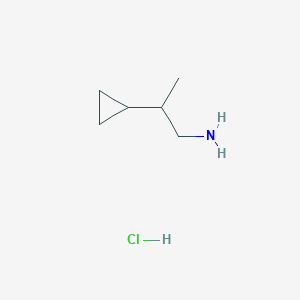 molecular formula C6H14ClN B2996532 2-Cyclopropylpropan-1-amine hydrochloride CAS No. 1209286-56-5