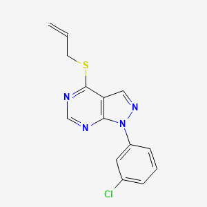 1-(3-Chlorophenyl)-4-prop-2-enylsulfanylpyrazolo[3,4-d]pyrimidine