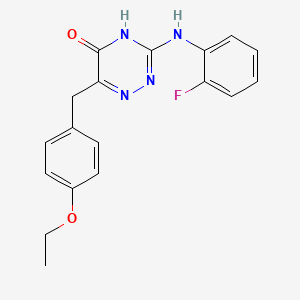 6-(4-Ethoxybenzyl)-3-[(2-fluorophenyl)amino]-1,2,4-triazin-5-ol