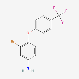 molecular formula C13H9BrF3NO B2996538 3-Bromo-4-(4-(trifluoromethyl)phenoxy)aniline CAS No. 1284713-23-0