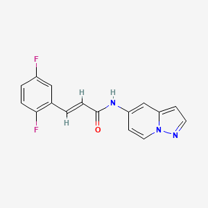 (E)-3-(2,5-difluorophenyl)-N-(pyrazolo[1,5-a]pyridin-5-yl)acrylamide