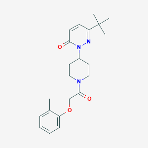 6-Tert-butyl-2-[1-[2-(2-methylphenoxy)acetyl]piperidin-4-yl]pyridazin-3-one