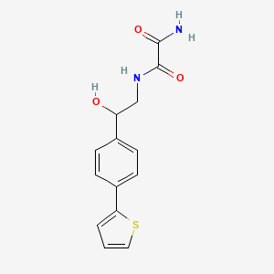 molecular formula C14H14N2O3S B2996552 N'-[2-Hydroxy-2-(4-thiophen-2-ylphenyl)ethyl]oxamide CAS No. 2380187-24-4