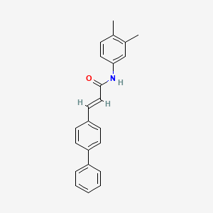 (E)-N-(3,4-dimethylphenyl)-3-(4-phenylphenyl)prop-2-enamide