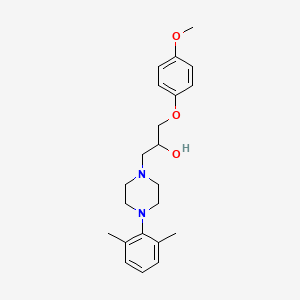 molecular formula C22H30N2O3 B2996569 1-[4-(2,6-二甲苯基)哌嗪基]-3-(4-甲氧基苯氧基)-2-丙醇 CAS No. 866142-75-8