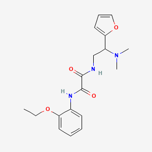 molecular formula C18H23N3O4 B2996571 N1-(2-(dimethylamino)-2-(furan-2-yl)ethyl)-N2-(2-ethoxyphenyl)oxalamide CAS No. 899999-05-4