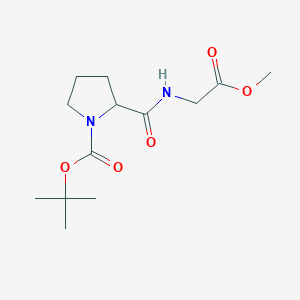 molecular formula C13H22N2O5 B2996572 1-Boc-2-(2-甲氧基-2-氧代乙基氨基甲酰基)吡咯烷 CAS No. 1097194-13-2