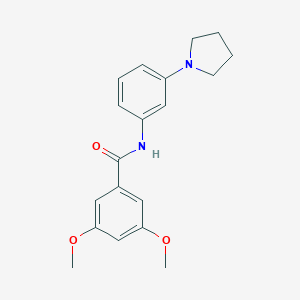 molecular formula C19H22N2O3 B299658 3,5-dimethoxy-N-[3-(1-pyrrolidinyl)phenyl]benzamide 
