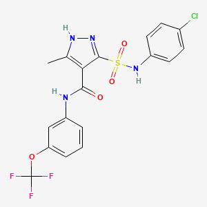 molecular formula C18H14ClF3N4O4S B2996580 3,4-dimethoxy-N-{4-[4-(4-methylphenyl)-1,3-oxazol-2-yl]phenyl}benzamide CAS No. 1305277-39-7