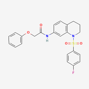 N-(1-((4-fluorophenyl)sulfonyl)-1,2,3,4-tetrahydroquinolin-7-yl)-2-phenoxyacetamide