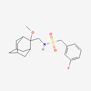molecular formula C19H26FNO3S B2996585 1-(3-氟苯基)-N-(((1R,3S,5r,7r)-2-甲氧基金刚烷-2-基)甲基)甲磺酰胺 CAS No. 1797356-37-6