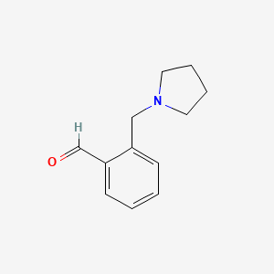 molecular formula C12H15NO B2996591 2-(吡咯烷-1-基甲基)苯甲醛 CAS No. 625079-74-5