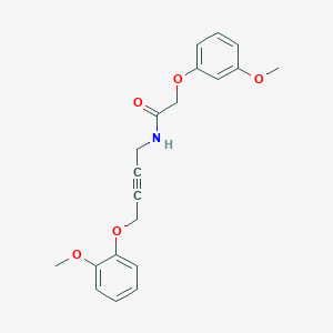 molecular formula C20H21NO5 B2996597 2-(3-甲氧基苯氧基)-N-(4-(2-甲氧基苯氧基)丁-2-炔-1-基)乙酰胺 CAS No. 1426314-86-4