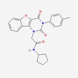 N-cyclopentyl-2-[3-(4-methylphenyl)-2,4-dioxo-[1]benzofuro[3,2-d]pyrimidin-1-yl]acetamide