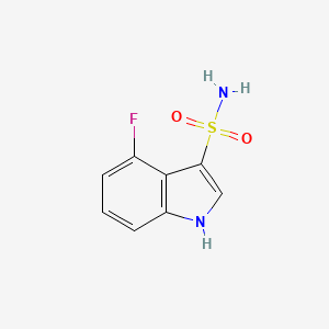 molecular formula C8H7FN2O2S B2996603 4-氟-1H-吲哚-3-磺酰胺 CAS No. 1546213-79-9