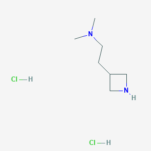 molecular formula C7H18Cl2N2 B2996611 2-(Azetidin-3-yl)-N,N-dimethyl-ethanamine;dihydrochloride CAS No. 2375269-32-0