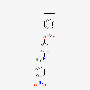 molecular formula C24H22N2O4 B2996614 [4-[(4-Nitrophenyl)methylideneamino]phenyl] 4-tert-butylbenzoate CAS No. 331460-54-9