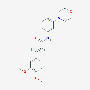 molecular formula C21H24N2O4 B299662 3-(3,4-dimethoxyphenyl)-N-[3-(4-morpholinyl)phenyl]acrylamide 