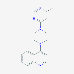 molecular formula C18H19N5 B2996620 4-[4-(6-Methylpyrimidin-4-yl)piperazin-1-yl]quinoline CAS No. 2380171-58-2