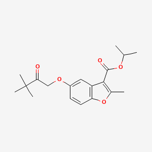 Isopropyl 5-(3,3-dimethyl-2-oxobutoxy)-2-methyl-1-benzofuran-3-carboxylate