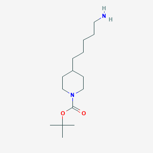 molecular formula C15H30N2O2 B2996625 Tert-butyl 4-(5-aminopentyl)piperidine-1-carboxylate CAS No. 1205749-93-4