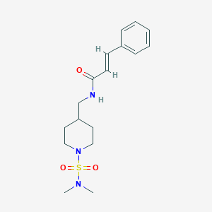 N-((1-(N,N-dimethylsulfamoyl)piperidin-4-yl)methyl)cinnamamide