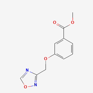 molecular formula C11H10N2O4 B2996628 Methyl 3-(1,2,4-oxadiazol-3-ylmethoxy)benzoate CAS No. 1375472-32-4