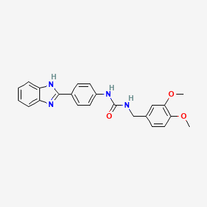 molecular formula C23H22N4O3 B2996634 1-(4-(1H-benzo[d]imidazol-2-yl)phenyl)-3-(3,4-dimethoxybenzyl)urea CAS No. 1203422-24-5