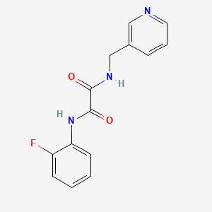 molecular formula C14H12FN3O2 B2996636 N'-(2-氟苯基)-N-(吡啶-3-基甲基)草酰胺 CAS No. 332147-37-2