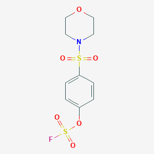 molecular formula C10H12FNO6S2 B2996637 4-(4-Fluorosulfonyloxyphenyl)sulfonylmorpholine CAS No. 2411240-86-1