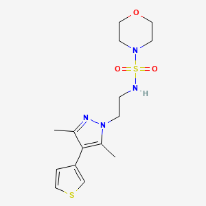 N-(2-(3,5-dimethyl-4-(thiophen-3-yl)-1H-pyrazol-1-yl)ethyl)morpholine-4-sulfonamide