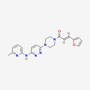 molecular formula C21H22N6O2 B2996648 (E)-3-(furan-2-yl)-1-(4-(6-((6-methylpyridin-2-yl)amino)pyridazin-3-yl)piperazin-1-yl)prop-2-en-1-one CAS No. 1251711-63-3