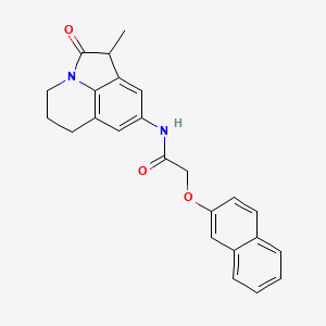 N-(1-methyl-2-oxo-2,4,5,6-tetrahydro-1H-pyrrolo[3,2,1-ij]quinolin-8-yl)-2-(naphthalen-2-yloxy)acetamide