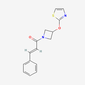 (E)-3-phenyl-1-(3-(thiazol-2-yloxy)azetidin-1-yl)prop-2-en-1-one